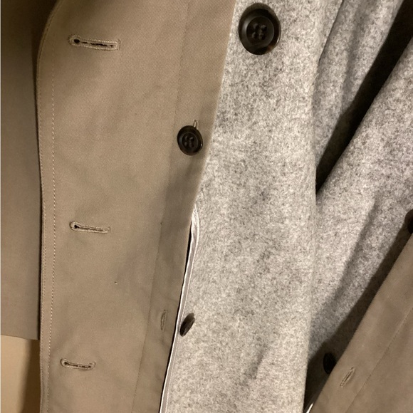 NEW GAP TRENCH COAT REMOVABLE INTERIOR VEST - CHARTREUSE LINING - RICH WARM TAN - Picture 15 of 16